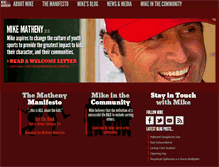 Tablet Screenshot of mikematheny.com